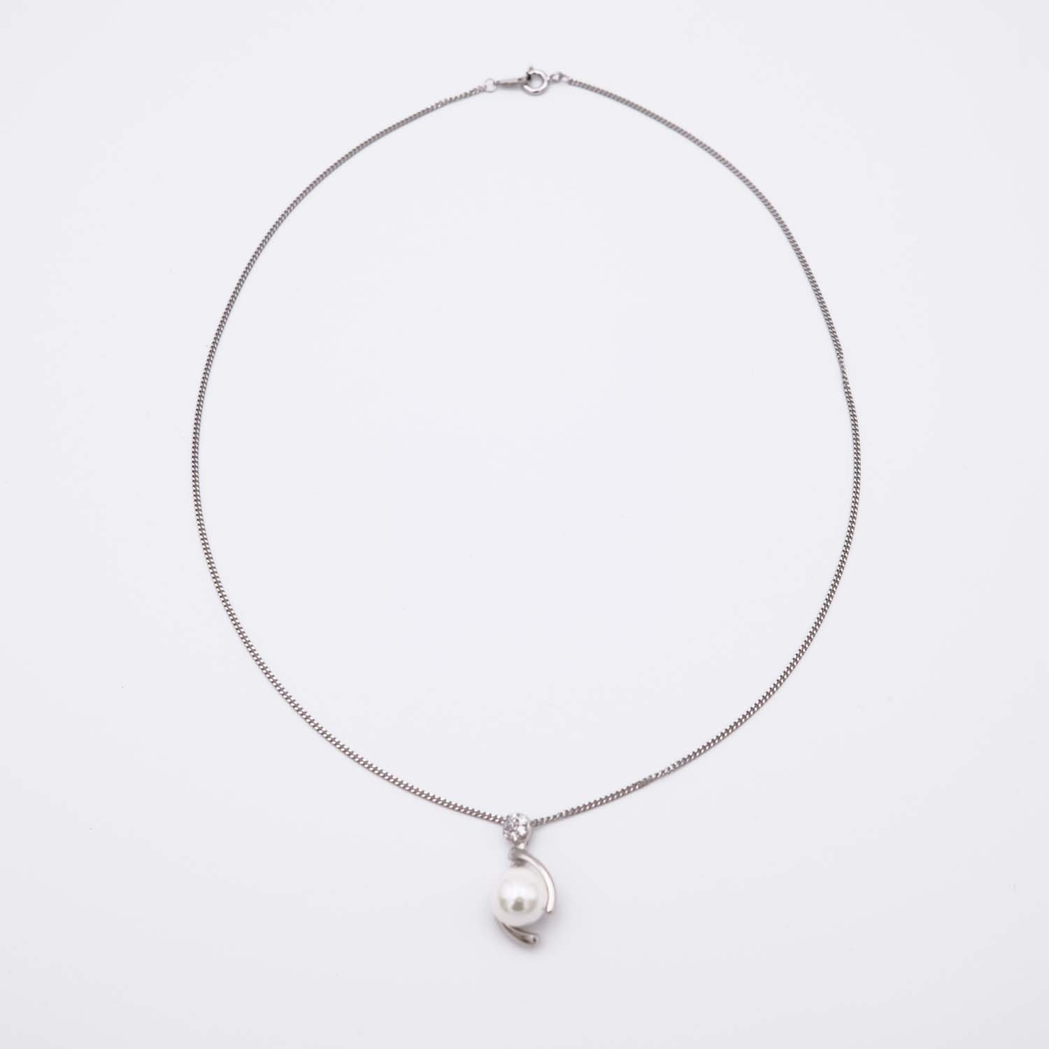 Pendentif en Perles de Majorque et Chaîne - 10 x 23 mm - Image 5