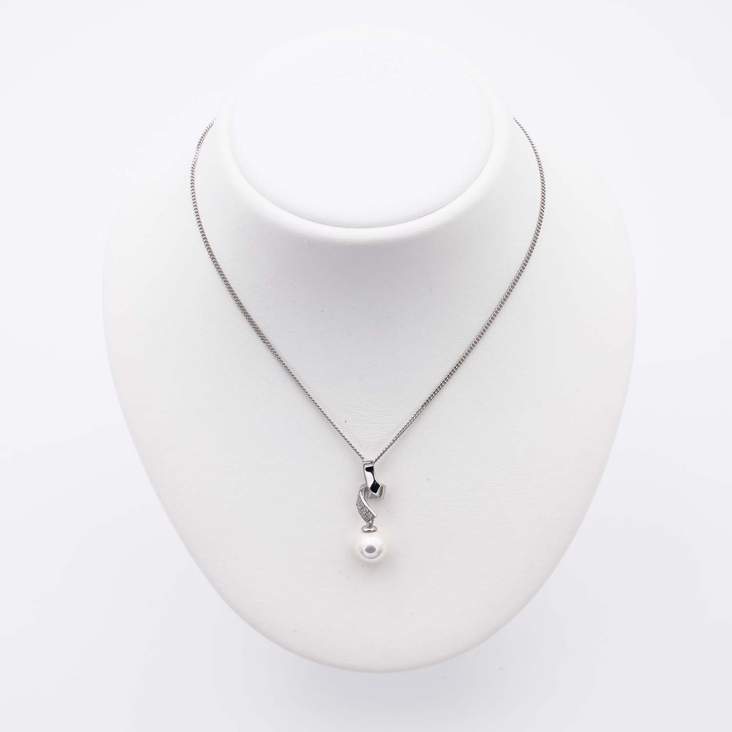 Pendentif en Perles de Majorque et Chaîne - 10 x 31 mm - Image 8