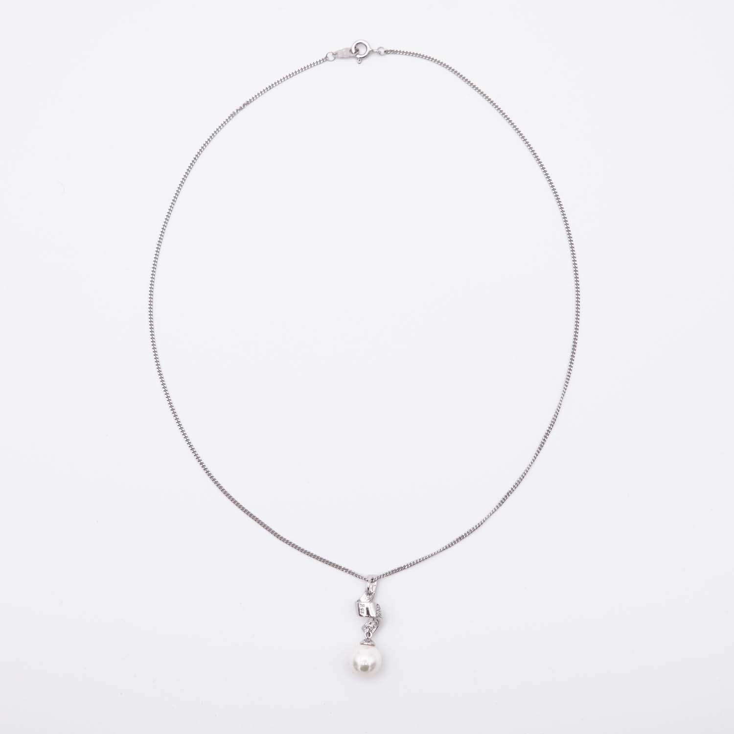 Pendentif en Perles de Majorque et Chaîne - 10 x 31 mm - Image 6