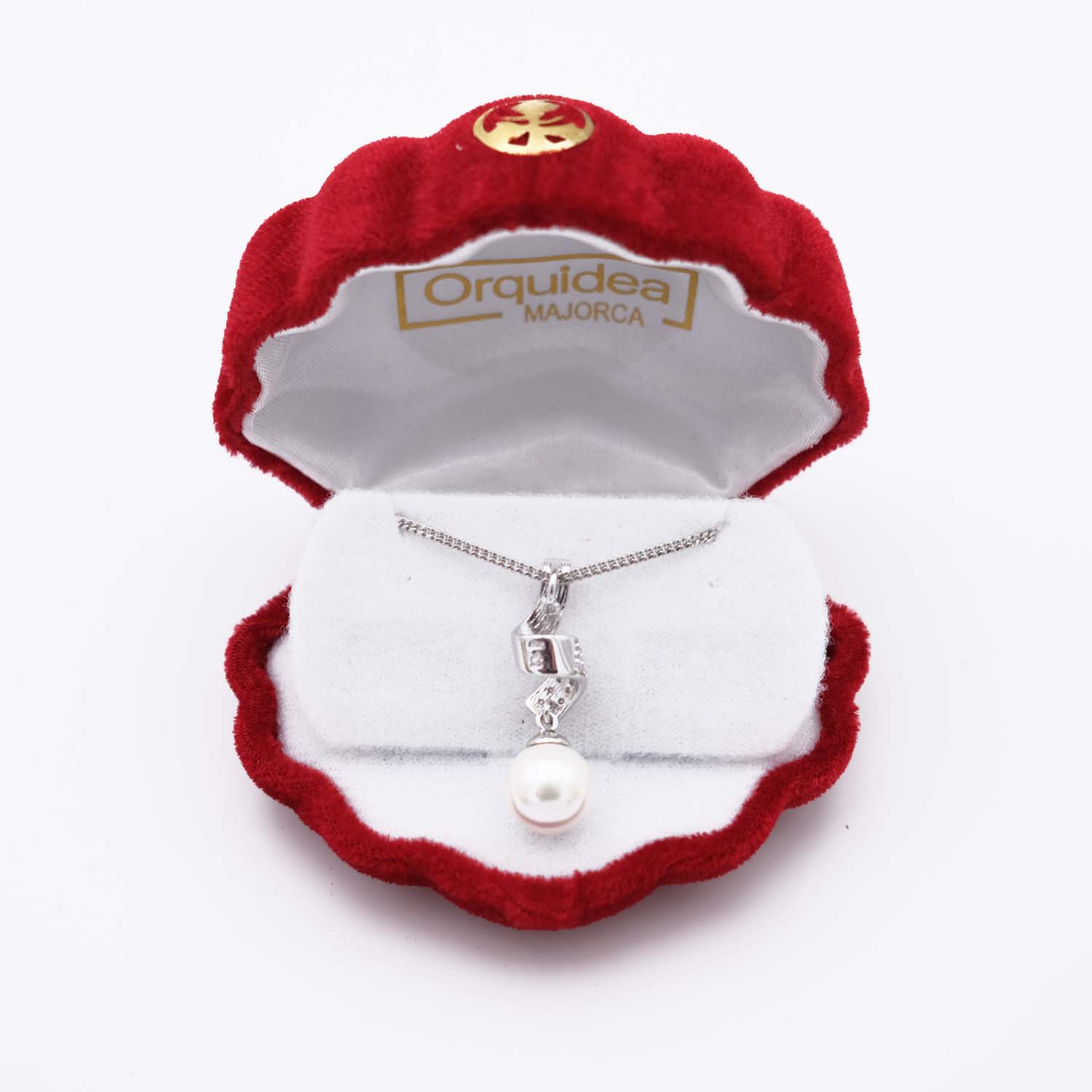 Pendentif en Perles de Majorque et Chaîne - 10 x 31 mm - Image 4