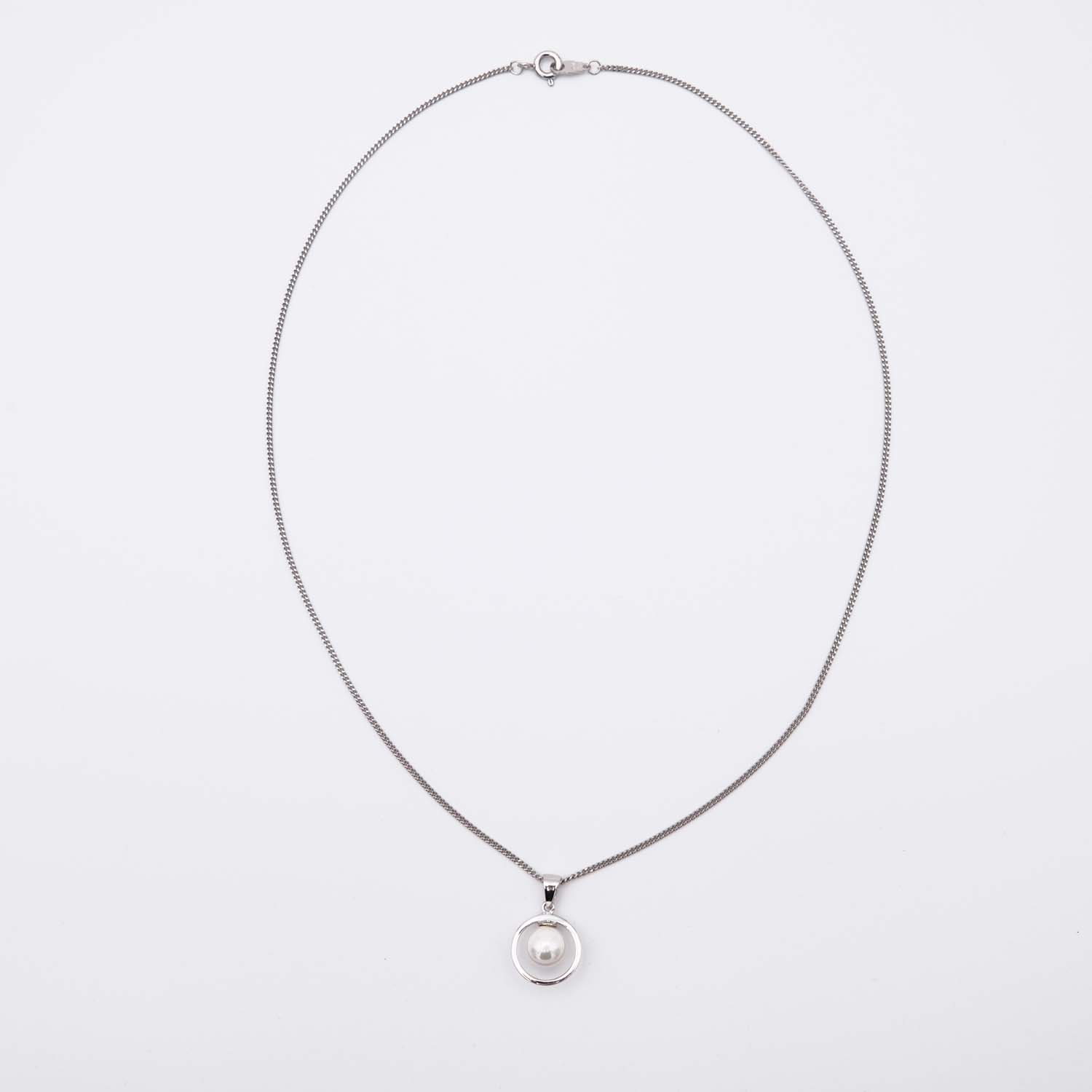 Pendentif en Perles de Majorque et Chaîne - 13 x 13 mm - Image 6