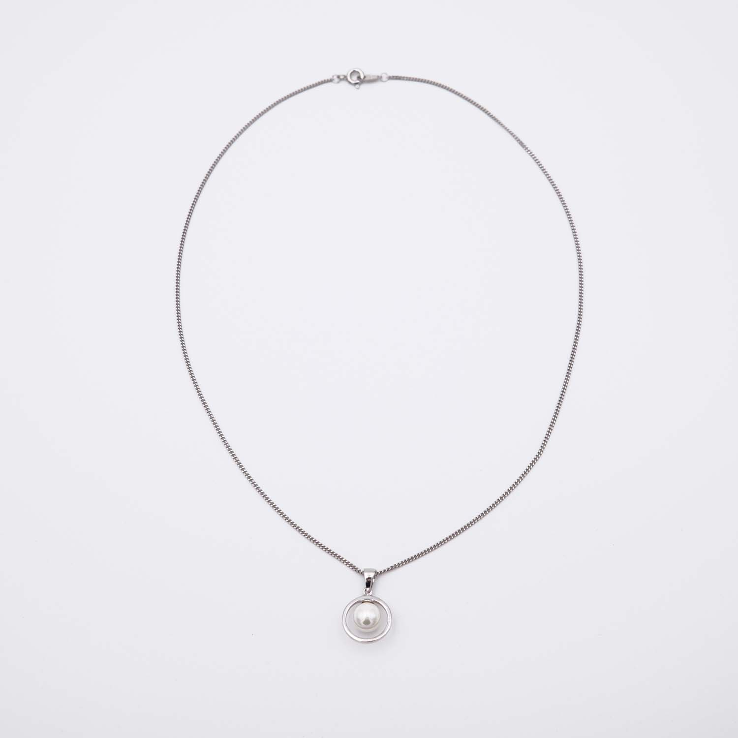 Pendentif en Perles de Majorque et Chaîne - 13 x 13 mm - Image 5