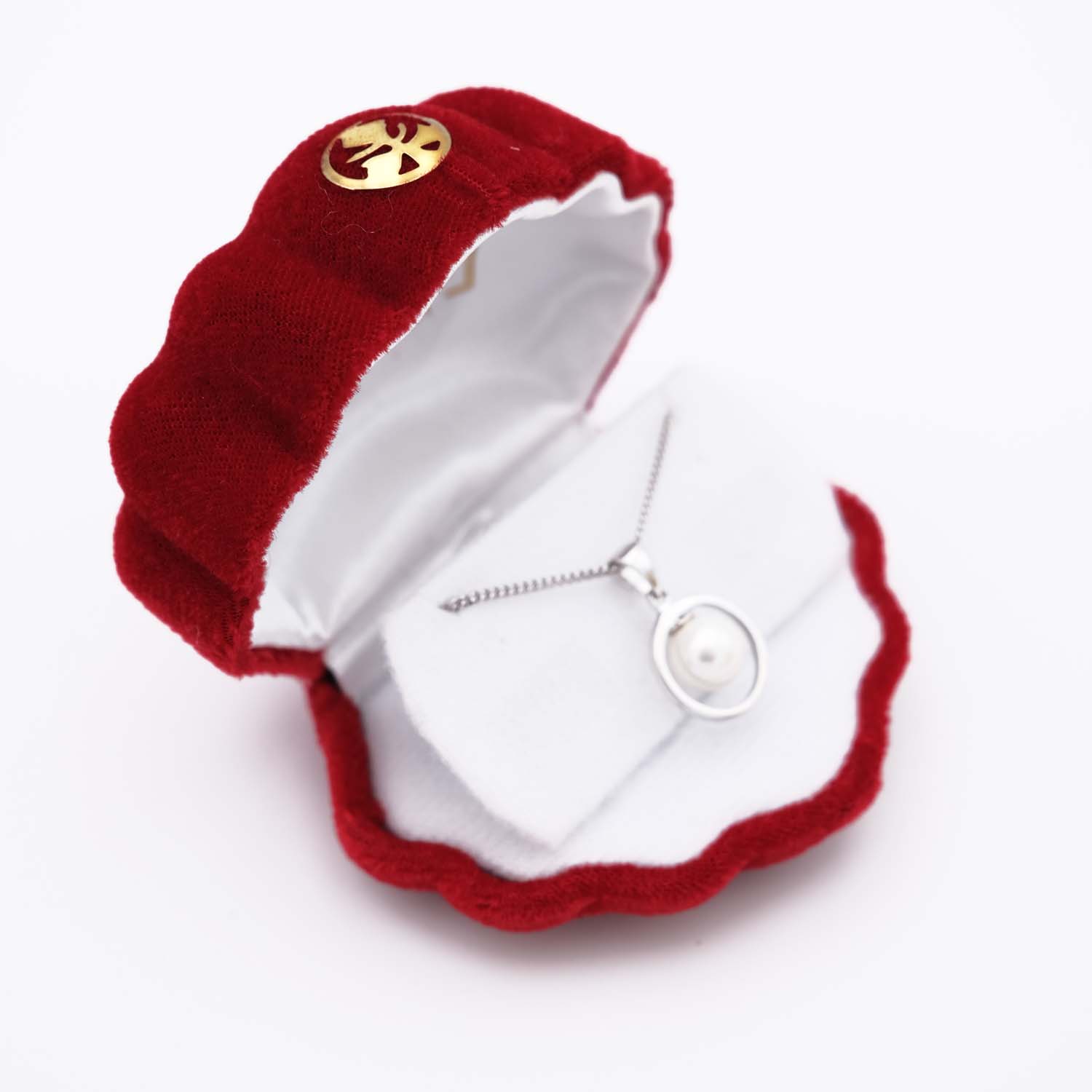 Pendentif en Perles de Majorque et Chaîne - 13 x 13 mm - Image 2