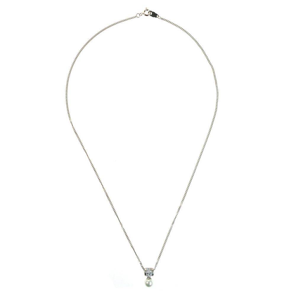 Pendentif en Perles de Majorque et Chaîne - 6 x 16 mm - Image 9