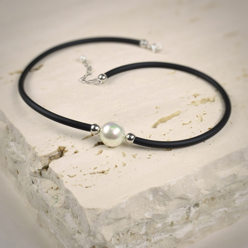 Collier en Perles de Majorque - 14 mm - Long. 41 à 45 cm - Image 8