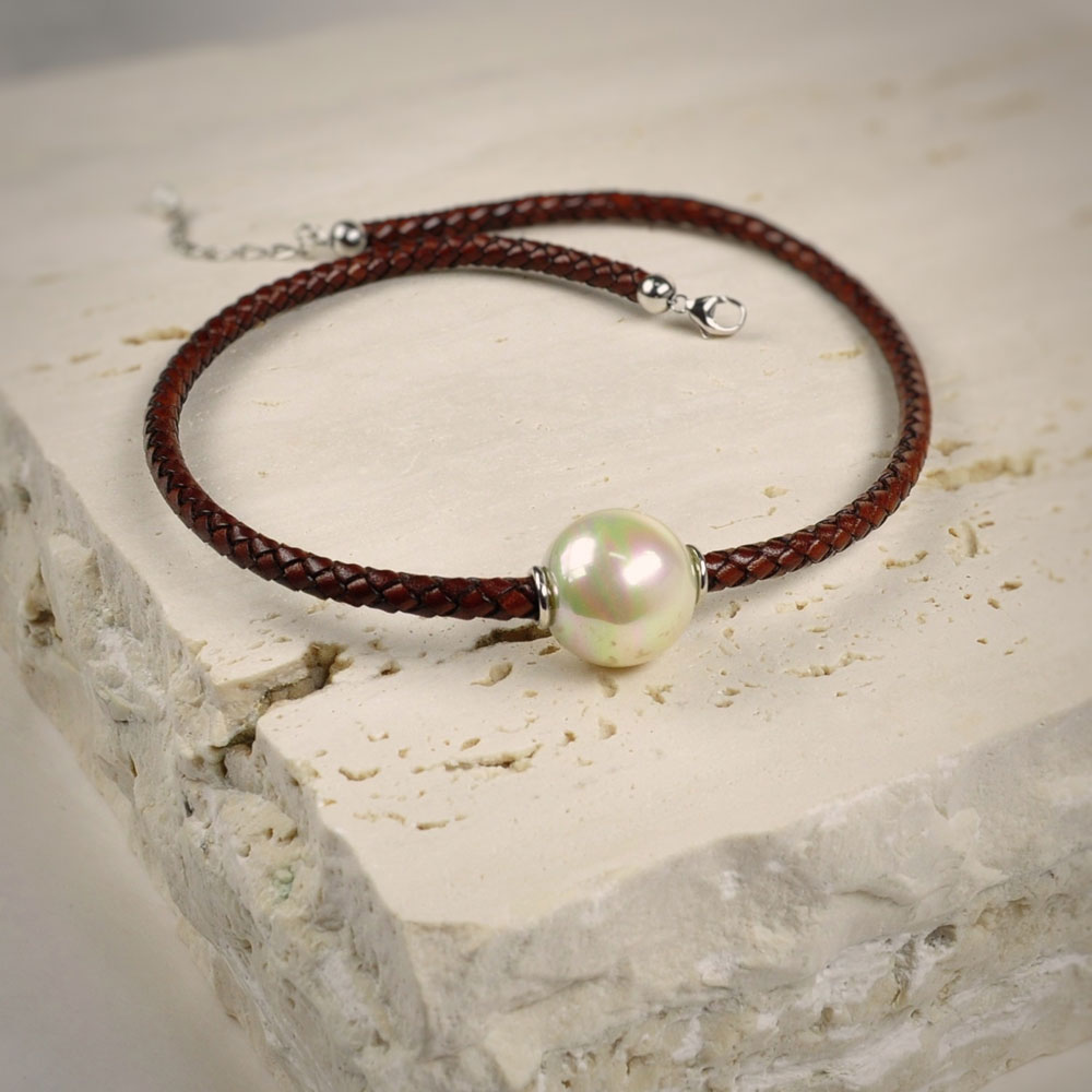 Collier en Perles de Majorque - 18 mm - Long. 41 à 45 cm - Image 8