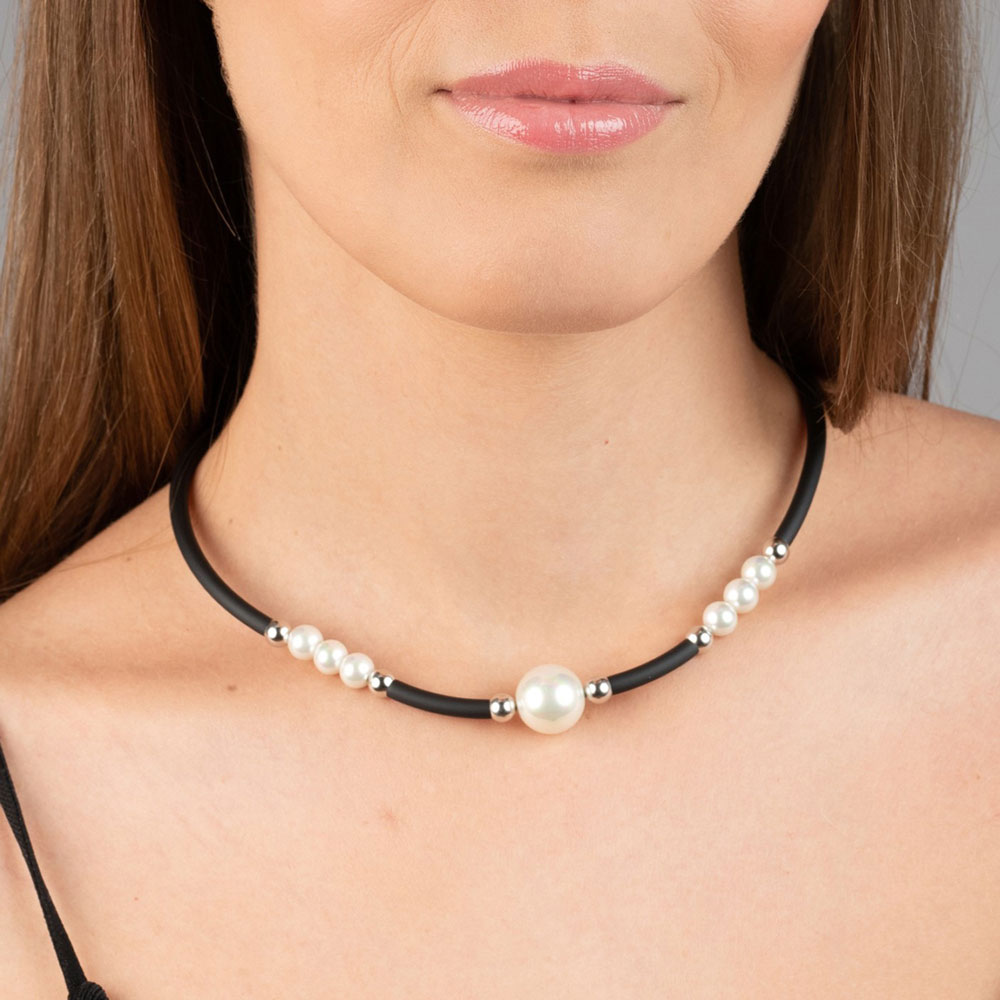 Collier en Perles de Majorque - 7 et 14 mm - Long. 41 à 45 cm - Image 9