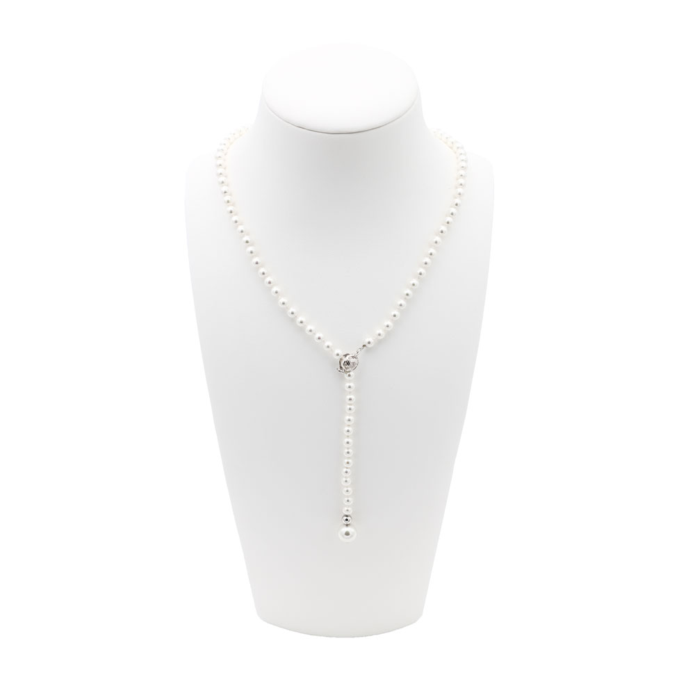 Collier en Perles de Majorque - 5 mm - Long. 50 cm ajustable