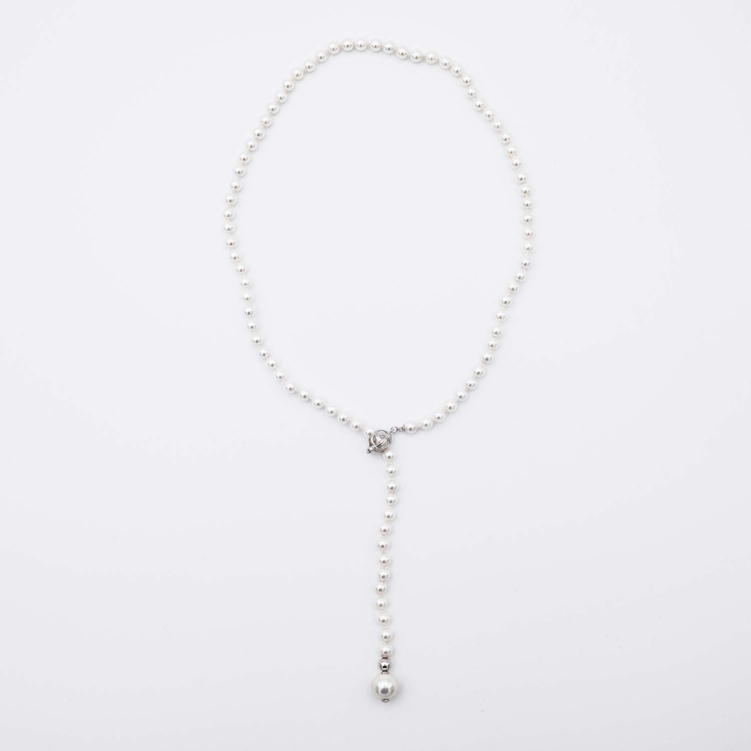 Collier en Perles de Majorque - 5 mm - Long. 50 cm ajustable - Image 4