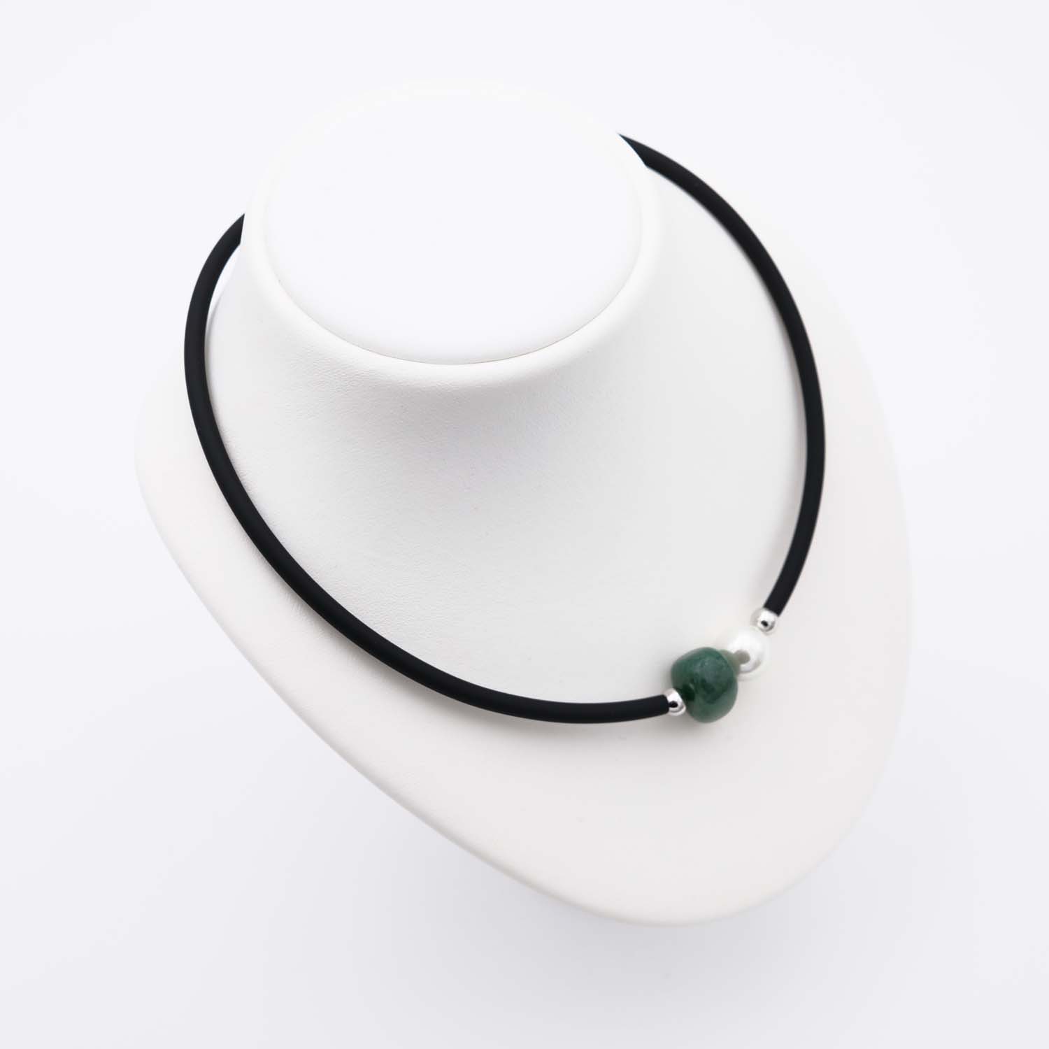 Collier en Perles de Majorque et Aventurine - 12 mm - Long. 38 à 42 cm - Image 3