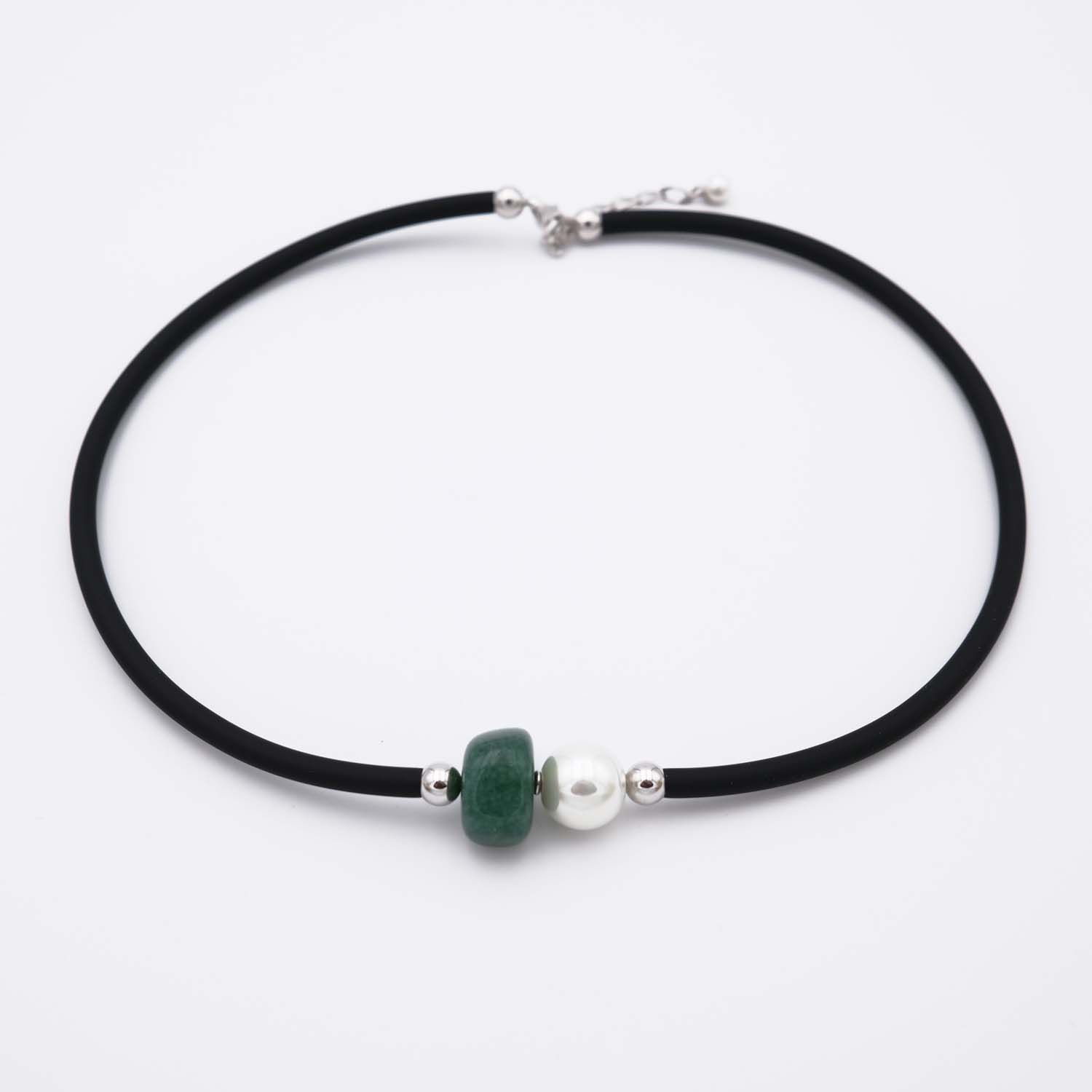 Collier en Perles de Majorque et Aventurine - 12 mm - Long. 38 à 42 cm - Image 5