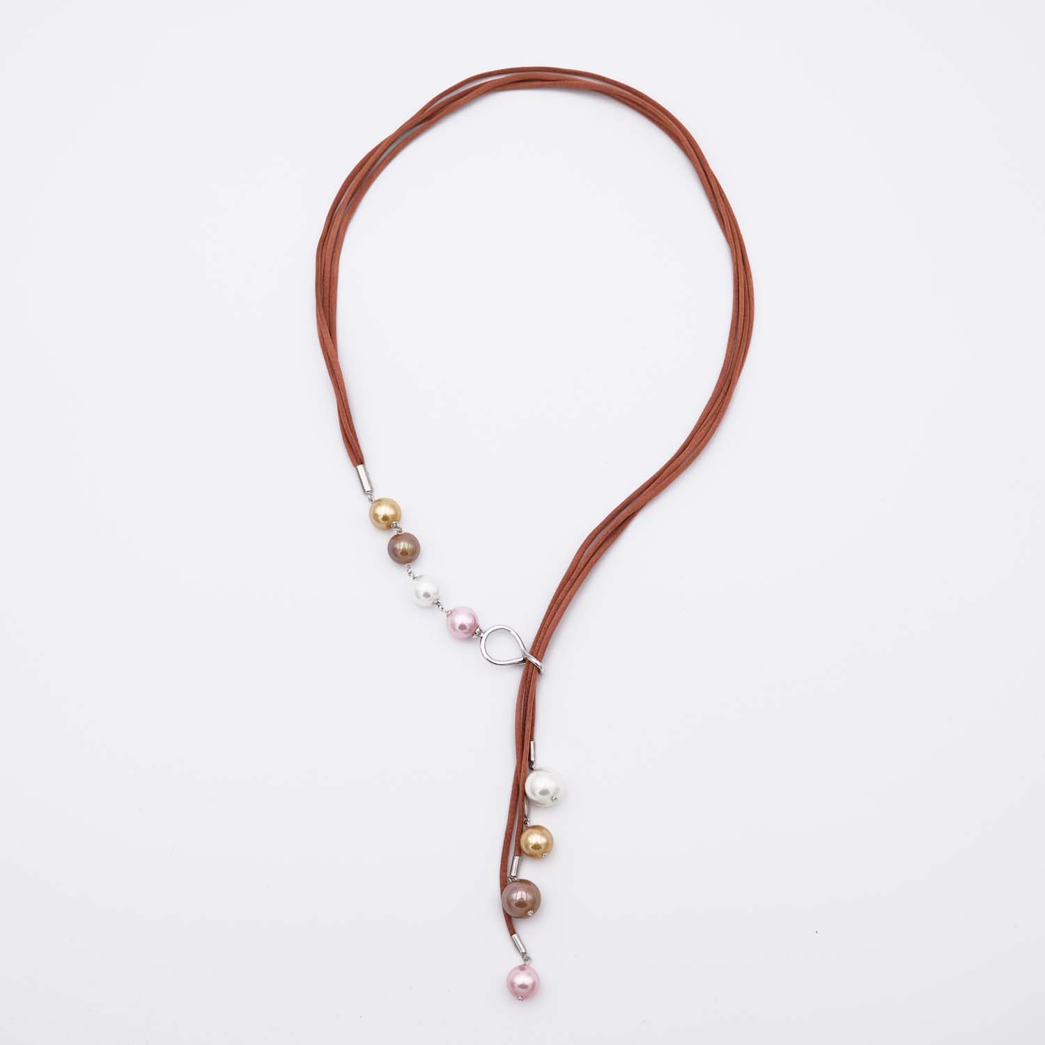 Collier en Perles de Majorque - 12 et 14 mm - Long. ajustable - Image 2