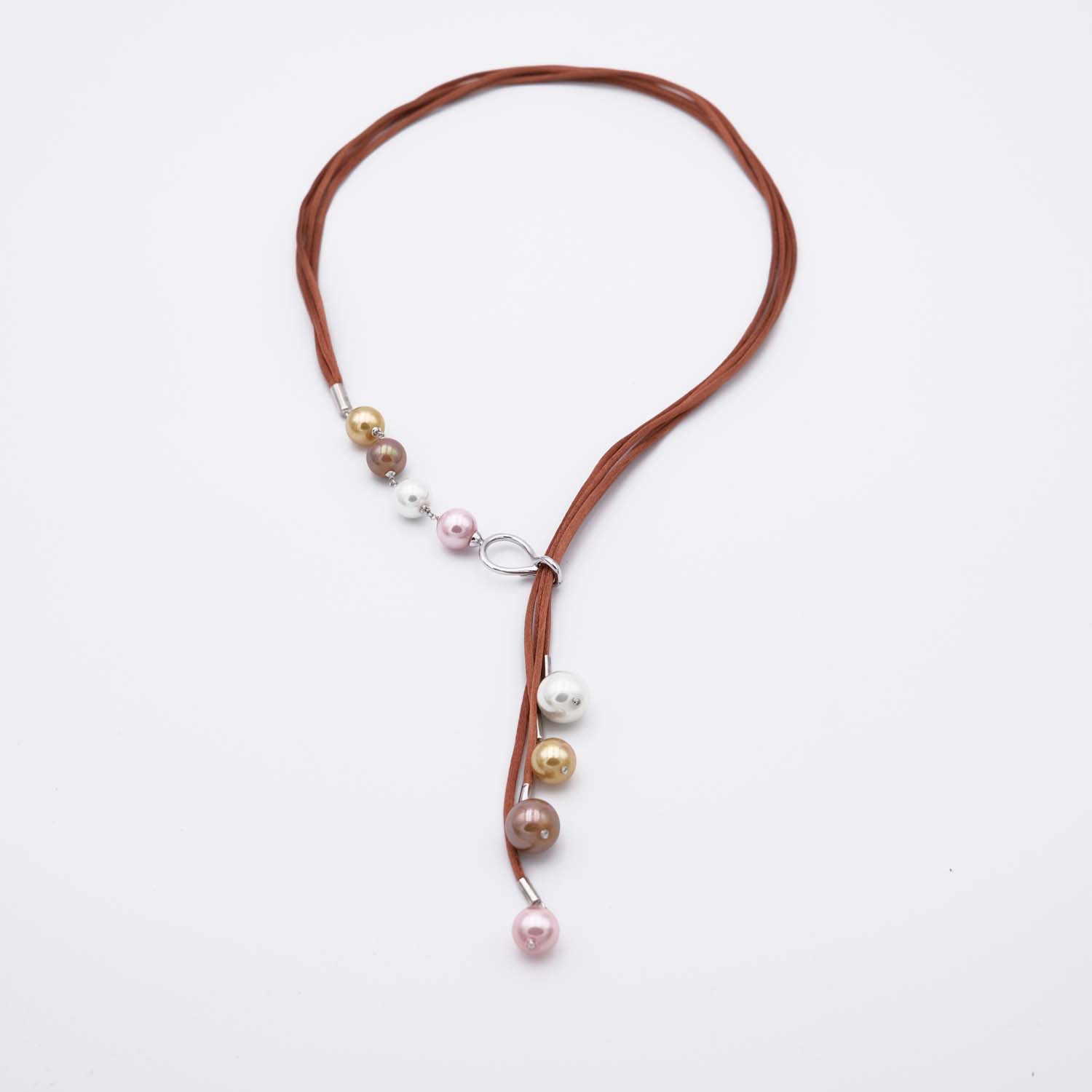 Collier en Perles de Majorque - 12 et 14 mm - Long. ajustable - Image 7