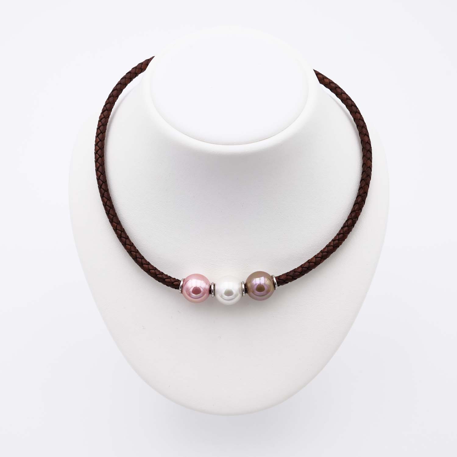 Collier en Perles de Majorque - 14 mm - Long. 41 à 45 cm - Image 5