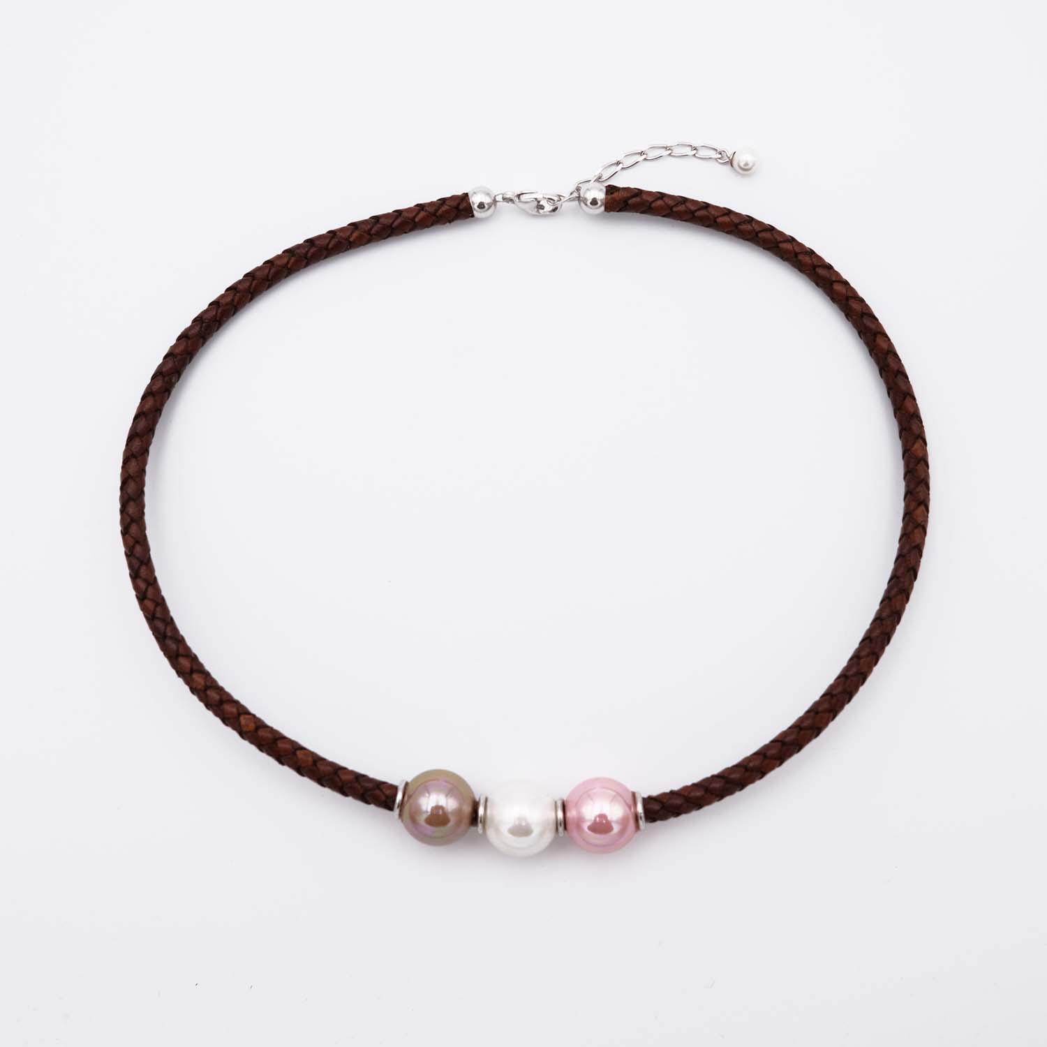 Collier en Perles de Majorque - 14 mm - Long. 41 à 45 cm - Image 2