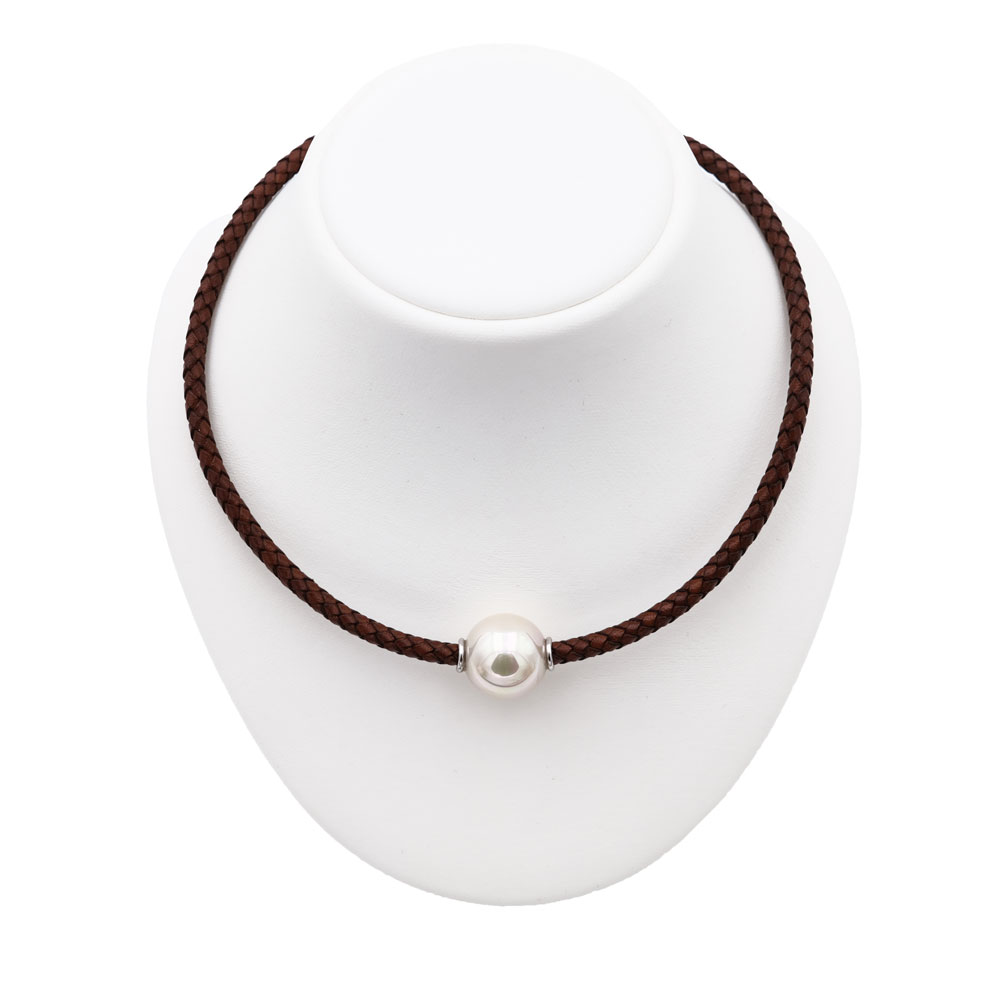 Collier en Perles de Majorque - 18 mm - Long. 41 à 45 cm