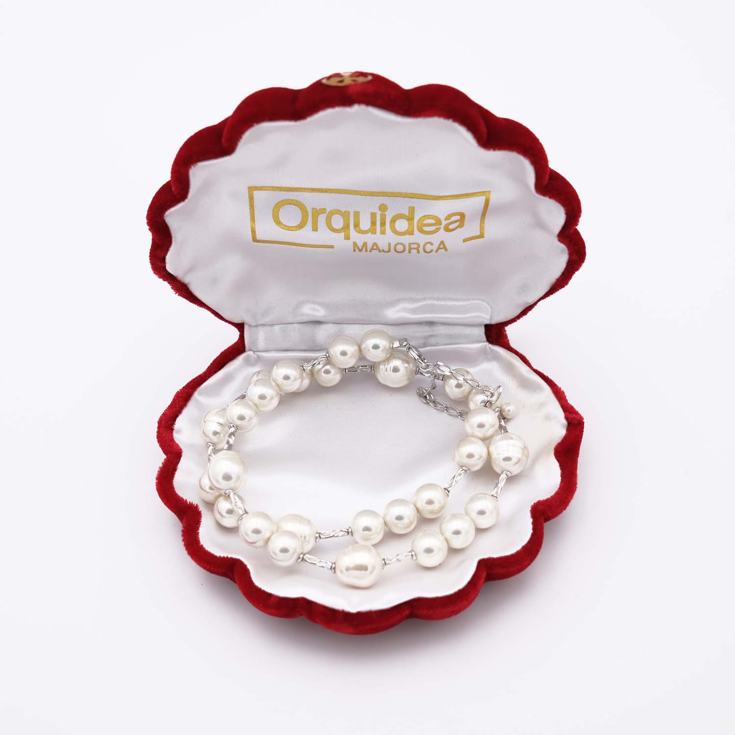 Collier en Perles de Majorque - 10 mm et baroque - Long. 45 cm ajustable - Image 4