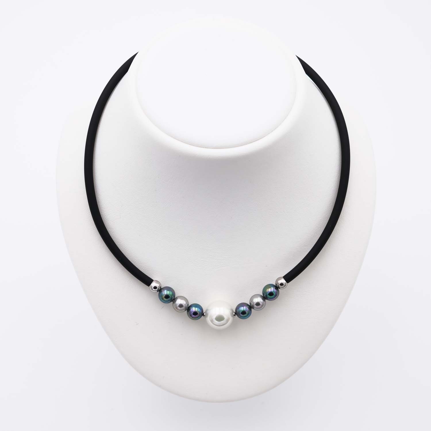 Collier en Perles de Majorque - 8 et 14 mm - Long. 41 à 45 cm - Image 5