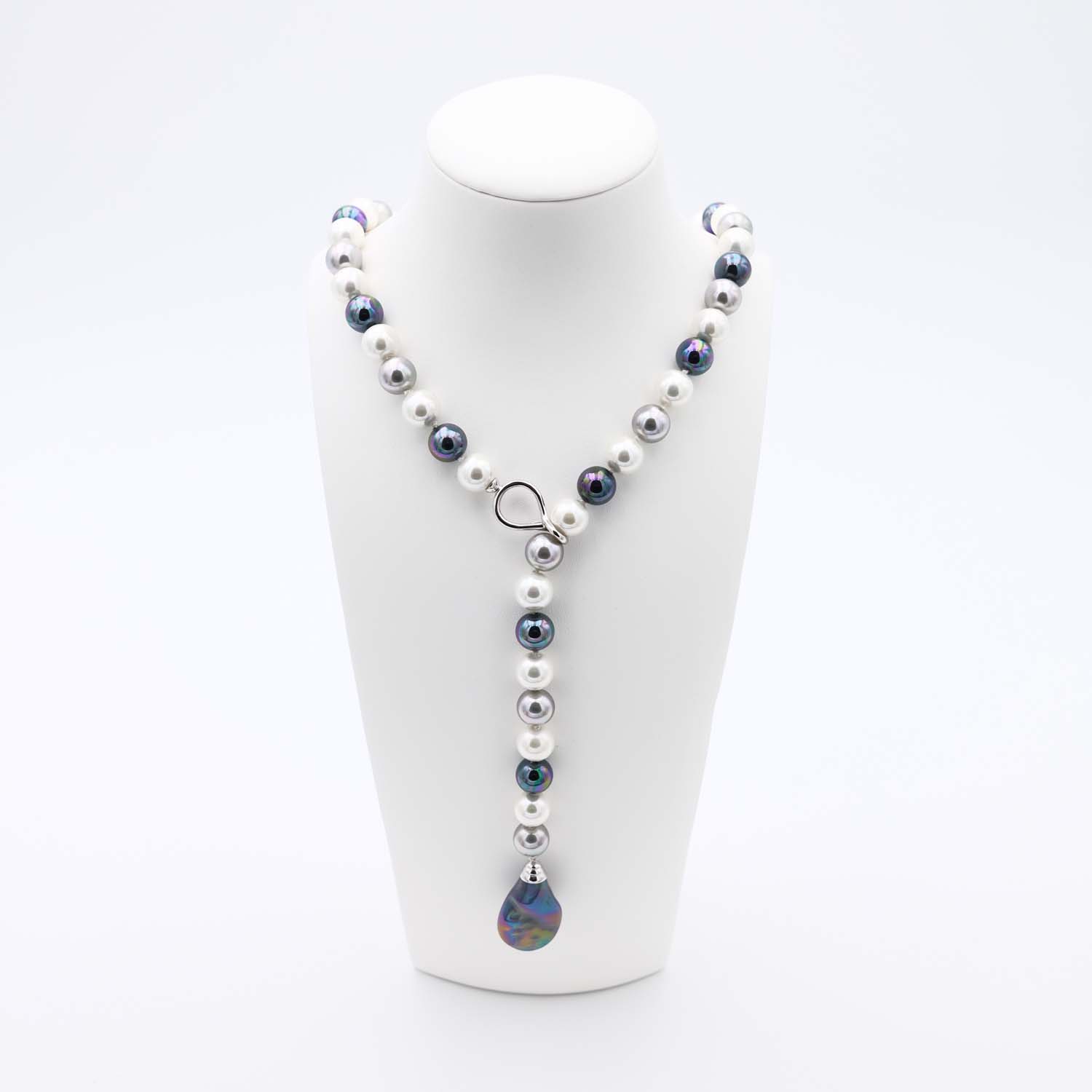 Collier en Perles de Majorque - 12 mm et Baroque - Long. 60 cm
