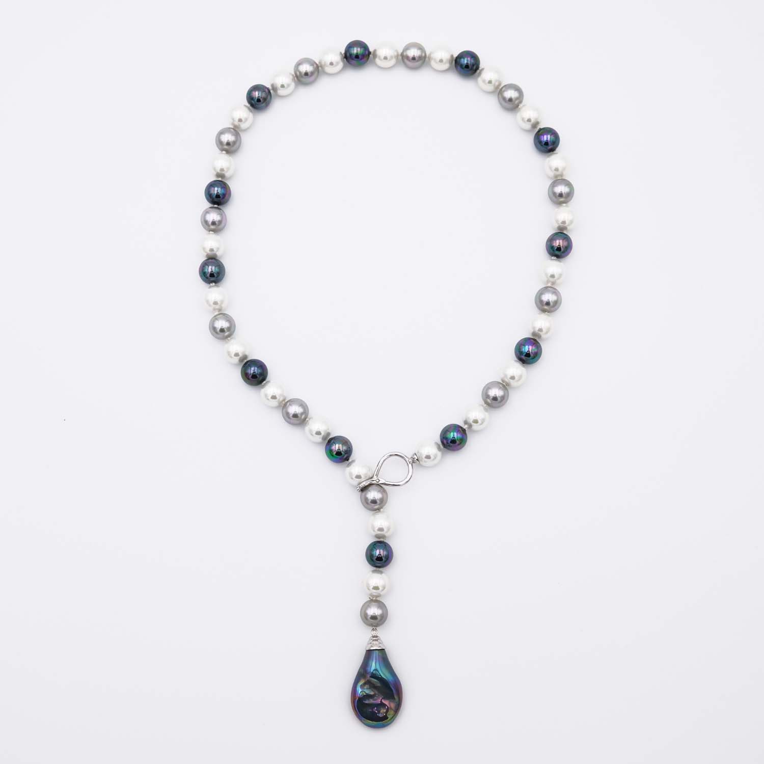 Collier en Perles de Majorque - 12 mm et Baroque - Long. 60 cm - Image 3