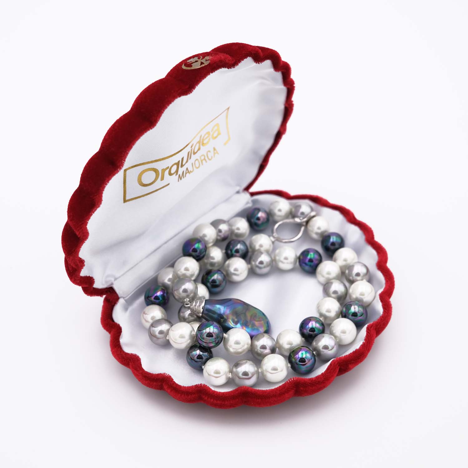 Collier en Perles de Majorque - 12 mm et Baroque - Long. 60 cm - Image 7