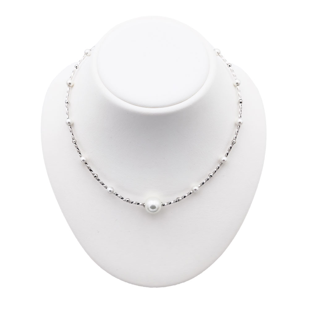 Collier en Perles de Majorque - 5 à 12 mm - Long. 38 à 46 cm