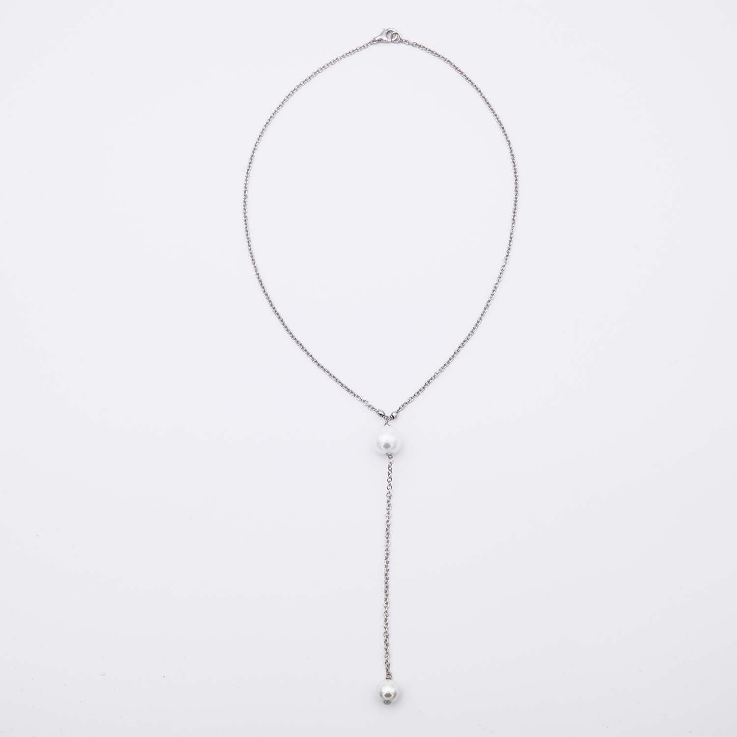 Collier en Perles de Majorque - 9 et 12 mm - Long. 43 cm - Image 2
