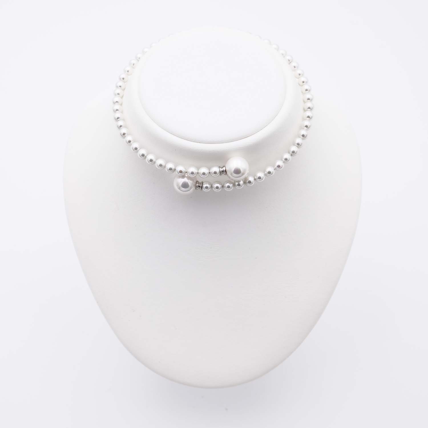 Collier en Perles de Majorque - 5 et 12 mm - Long. ajustable - Image 4