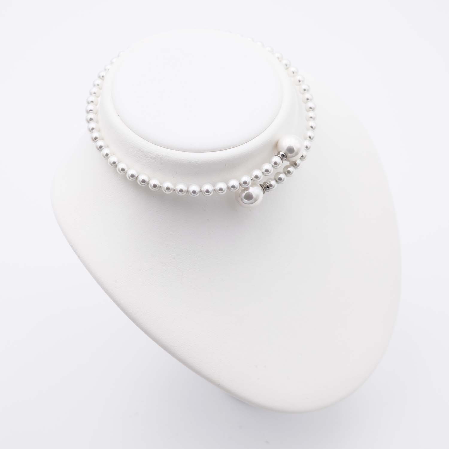 Collier en Perles de Majorque - 5 et 12 mm - Long. ajustable - Image 3