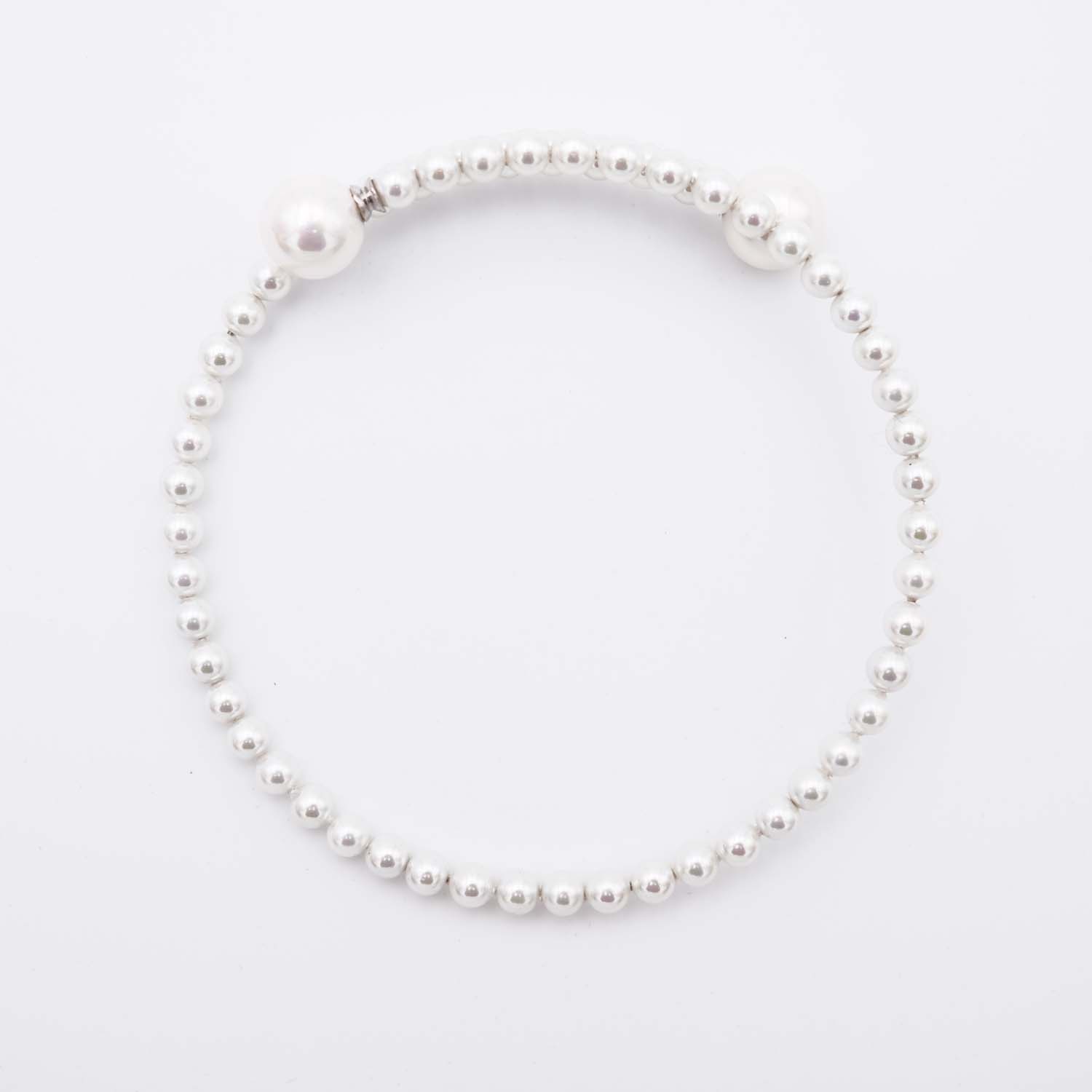 Collier en Perles de Majorque - 5 et 12 mm - Long. ajustable - Image 2