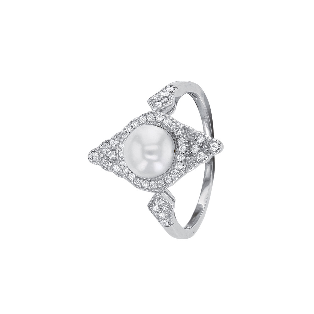 Bague Perle d'Eau Douce et oxydes - Amande